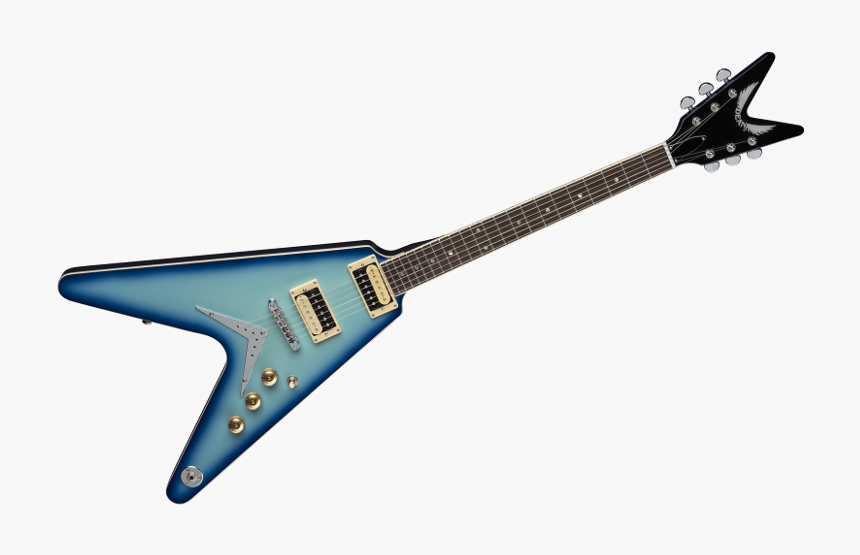 Dean Blue Burst V Guitar, HD Png Download