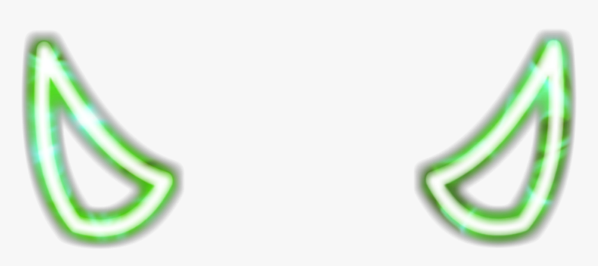 #green #flaminghorn #horn #devil Horn #neon #glowing - Neon Devil Horns Png, Transparent Png