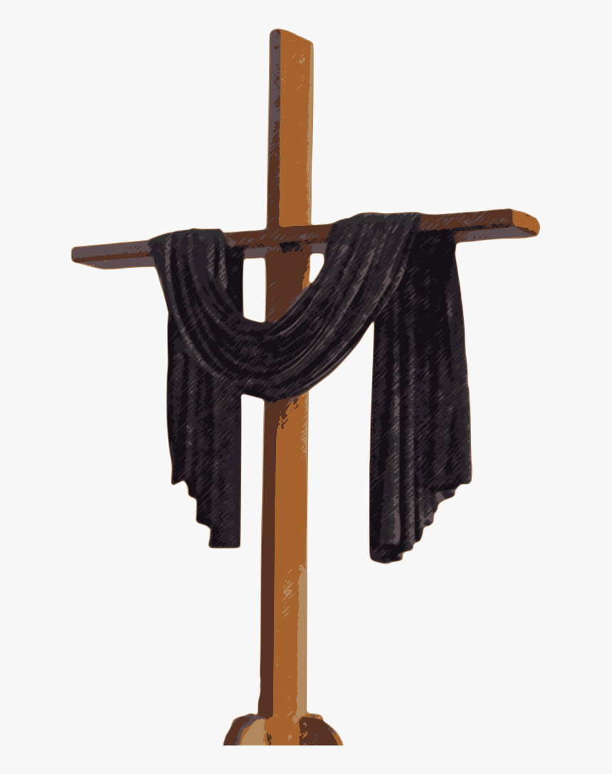 Black Drapped Cross, HD Png Download