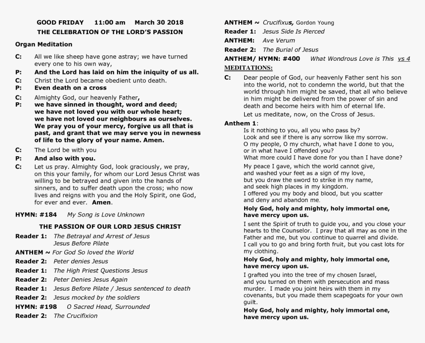 Good Friday Service Bulletin - Penguin Jazz Guide The History, HD Png Download