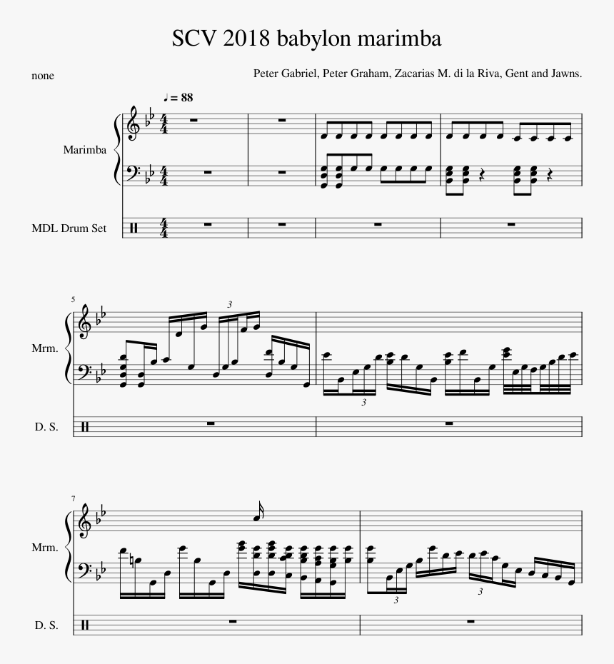 Heroes Peter Gabriel Sheet Music, HD Png Download