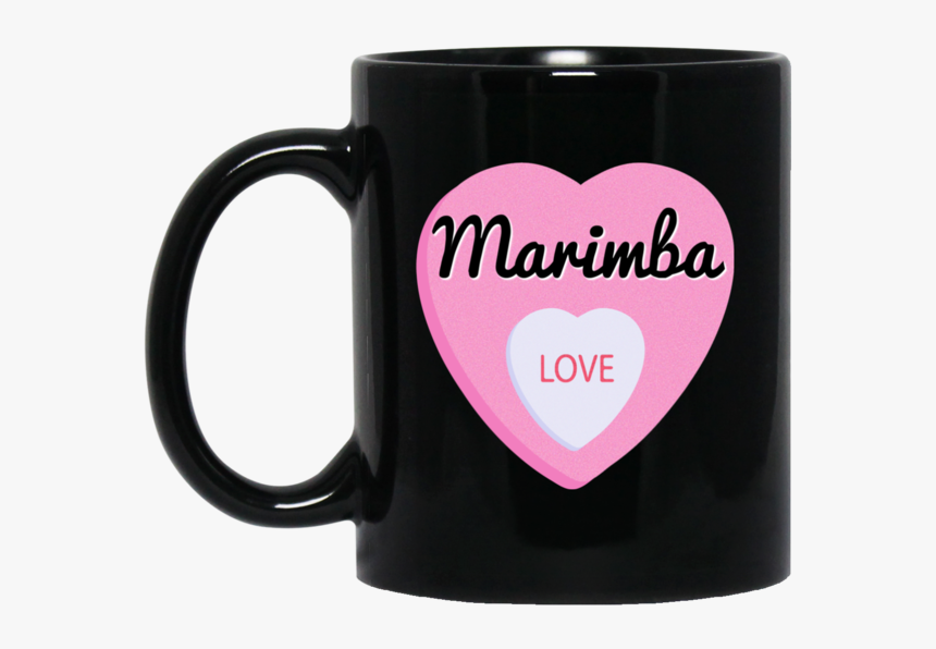 Marimba Love Valentine S Day Hearts Coffee Mug Black - Beer Stein, HD Png Download