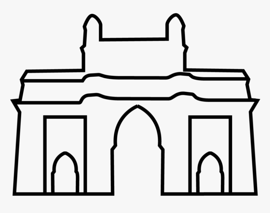 Transparent Gateway Arch Png - Mumbai Art White Png, Png Download