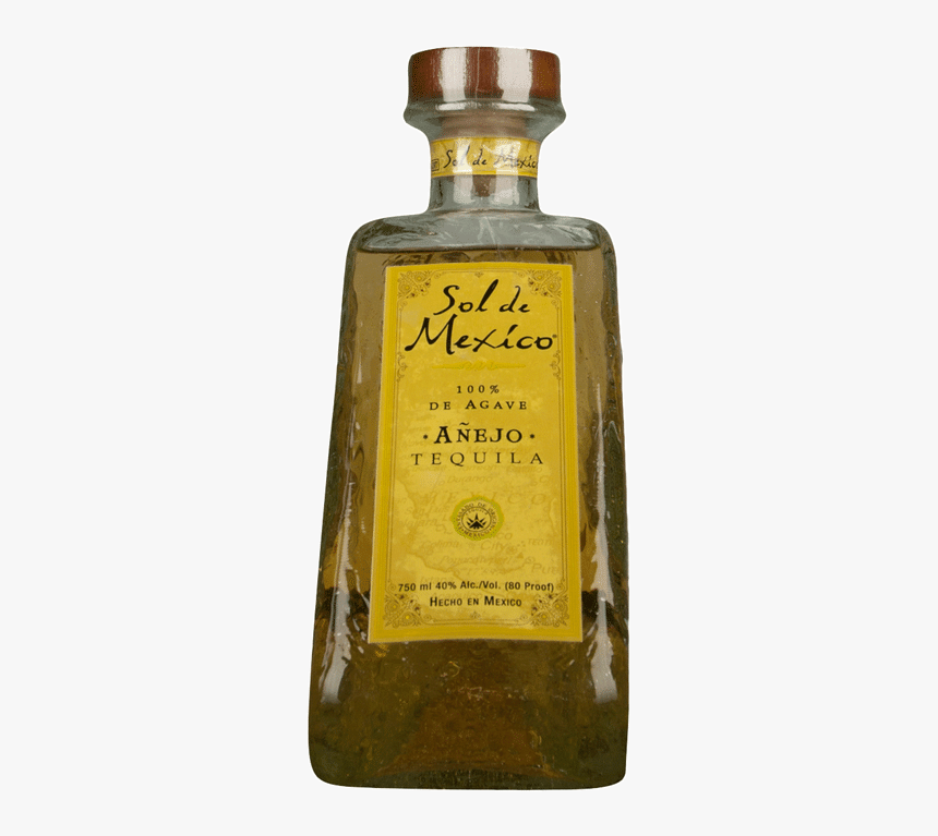 Sol De Mexico Anejo Tequila - Glass Bottle, HD Png Download