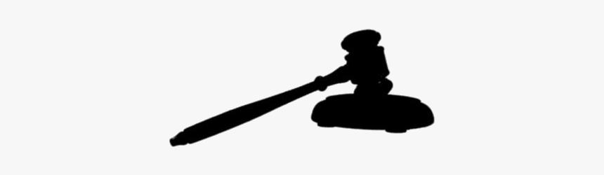 Black Judge Hammer Law Transparent Background - Silhouette, HD Png Download