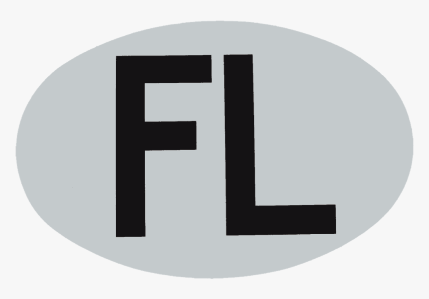 Fl International Vehicle Registration Oval - International Vehicle Registration Oval Fl, HD Png Download