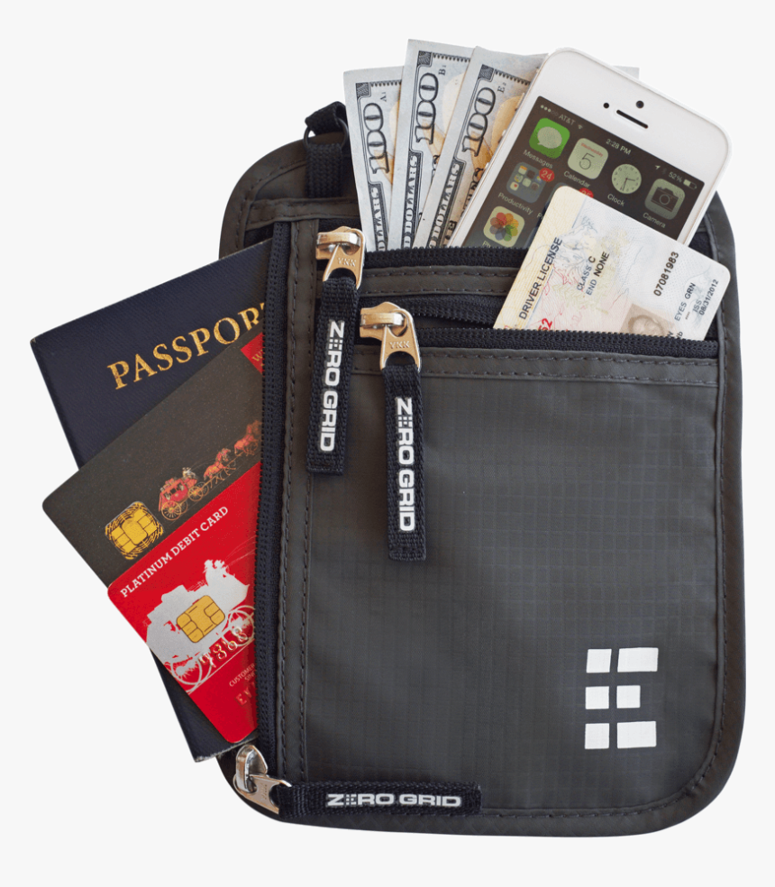 Travel Neck Wallet - Around The Neck Wallet, HD Png Download