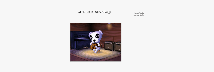 Animal Crossing Kk Slider, HD Png Download