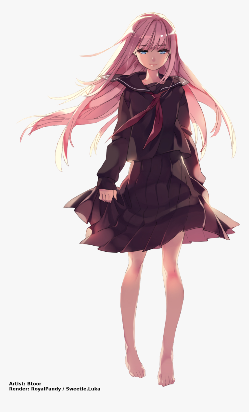 Anime,long Hair,cartoon,cg Artwork,hime Cut,illustration,brown - Megurine Luka Png, Transparent Png