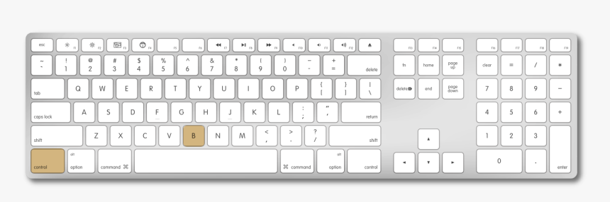 Transparent Final Cut Pro Png - Apple Magic Keyboard Numeric, Png Download