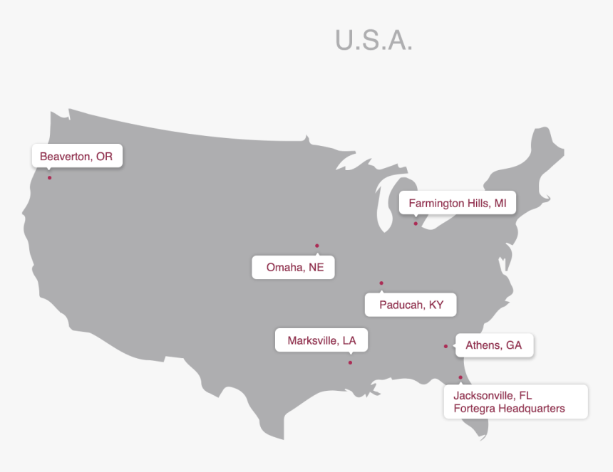Map Of Usa Silhouette, HD Png Download