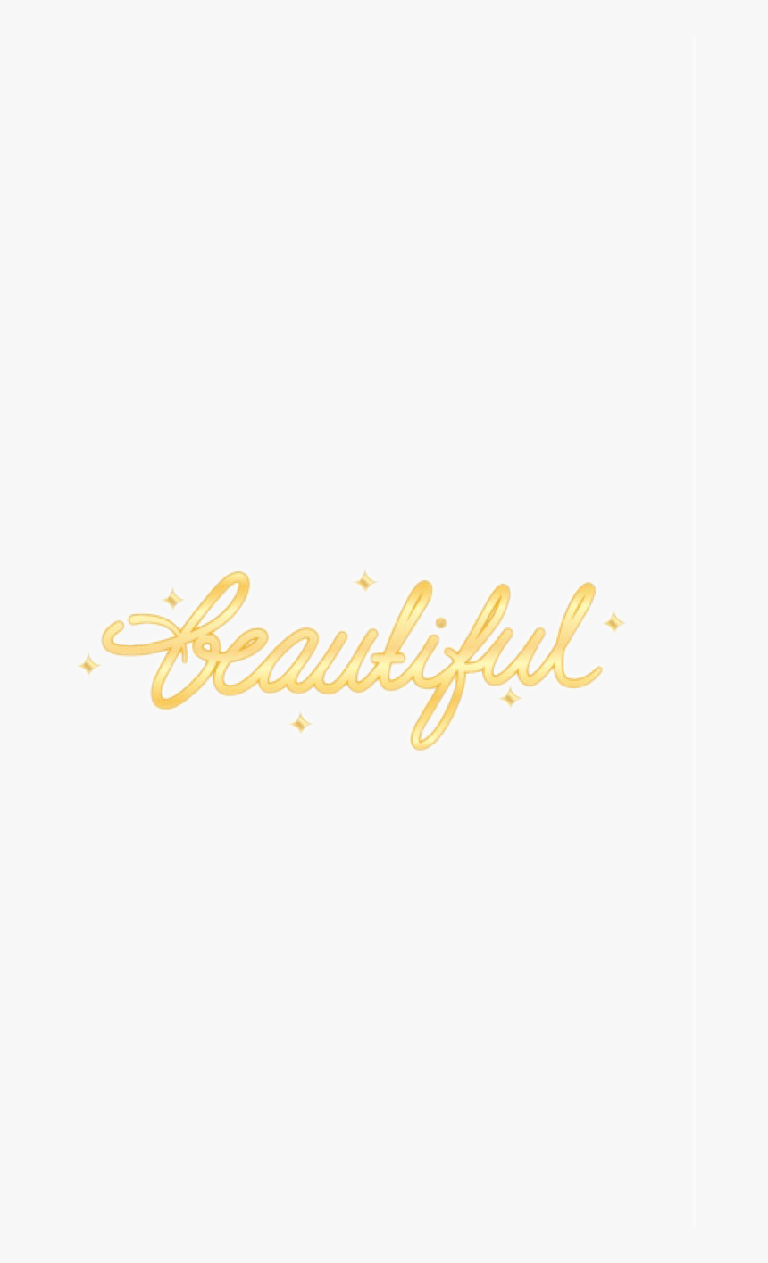 #beautiful #gold #golden #text #tumblr #snap #snapchat - Calligraphy, HD Png Download