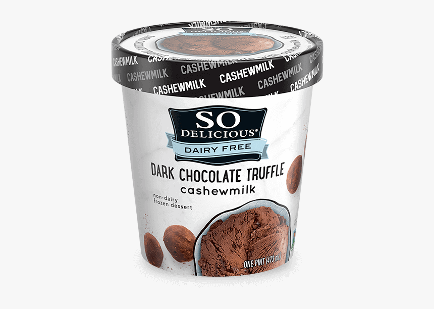 Dark Chocolate Truffle Cashewmilk Frozen Dessert 
 - So Delicious Cashew Milk Ice Cream Vanilla, HD Png Download