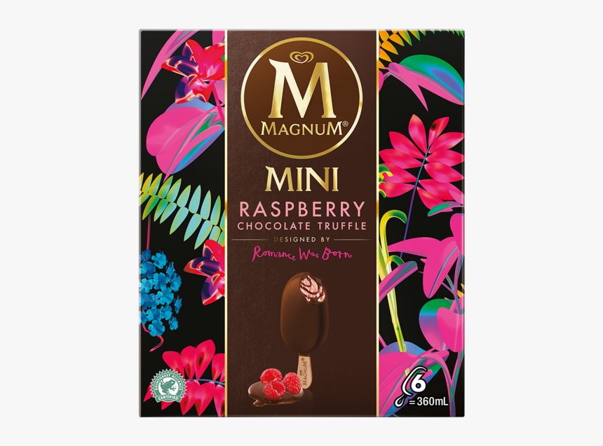 Magnum Minis Raspberry Chocolate Truffle - Magnum Mini Raspberry Chocolate Truffle, HD Png Download