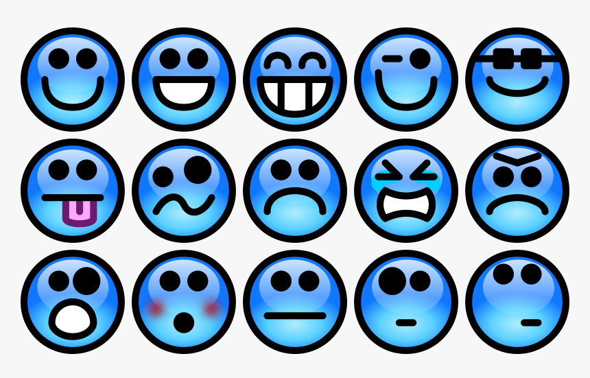 Glossy Smiley Set 1 Clip Arts - Smiley Face Clip Art, HD Png Download
