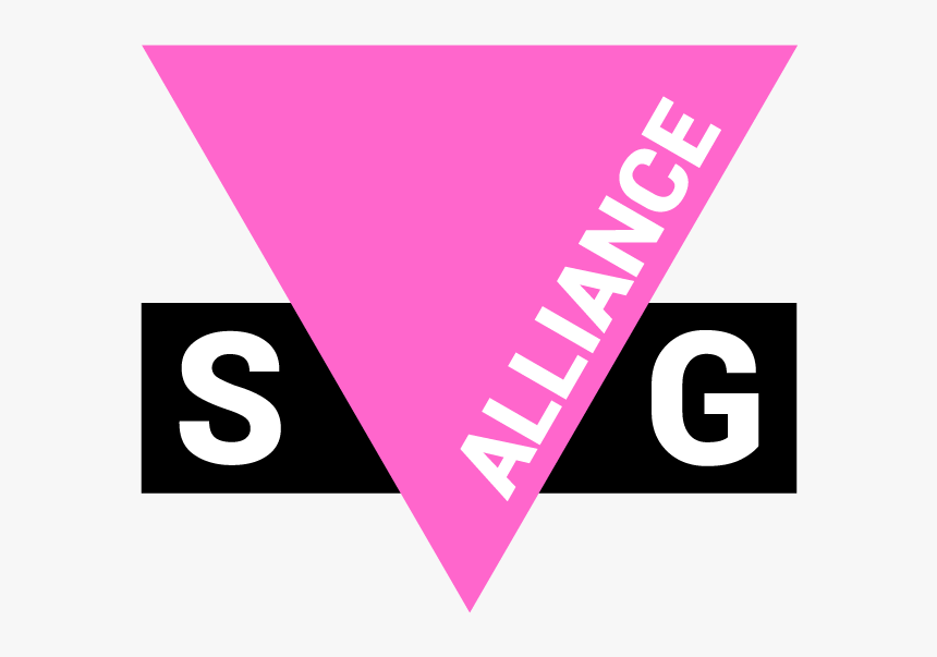 Upside Down Pink Triangle With Black Bar Across The - Graphic Design, HD Png Download