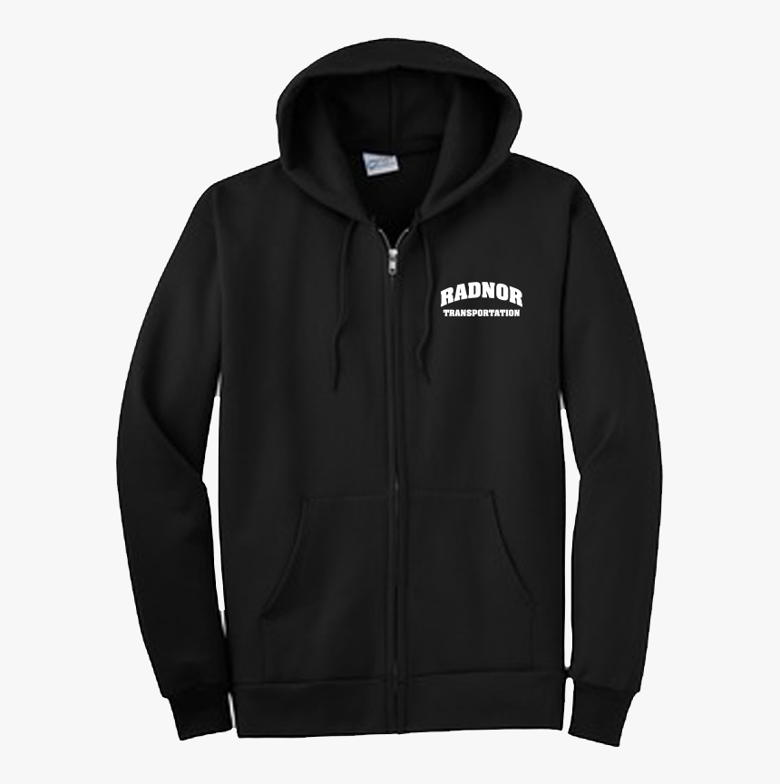 Zip Up Blank Black Hoodie Front And Back, HD Png Download