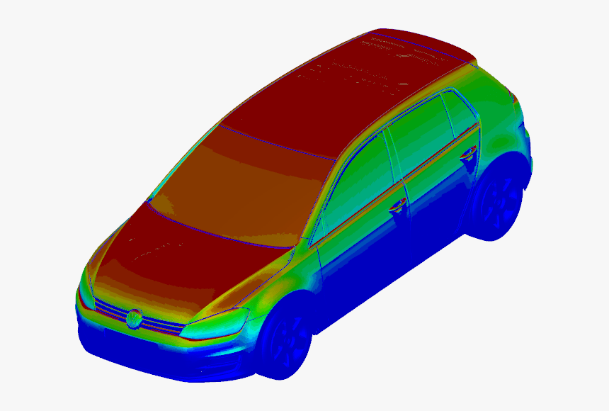Image Showing Thermal Radiation Results On Car Body - Heat Radiation On Car, HD Png Download