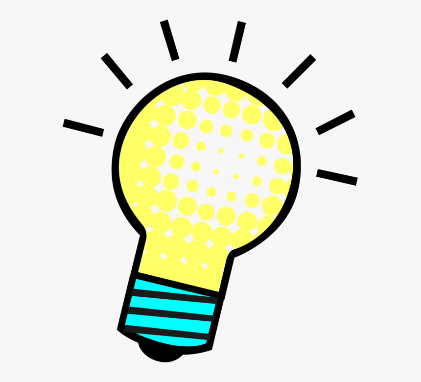 Vector Illustration Of Electric Light Bulb Symbol Of - Free Transparent Light Bulb Clipart, HD Png Download