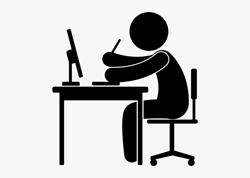 Person At Desk Clipart, HD Png Download