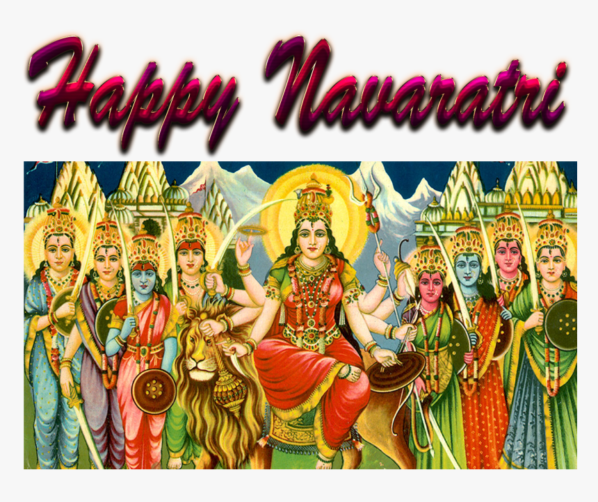 Happy Navaratri Png Pics - Navratri Shubh Navratri Jai Matadi, Transparent Png