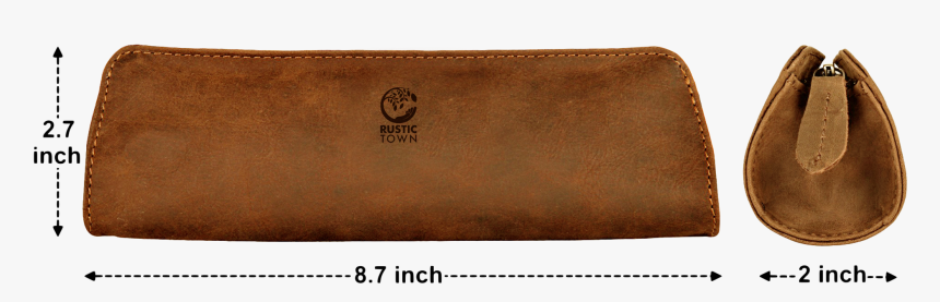 Flintstone Handmade Leather Pencil Case - Shoulder Bag, HD Png Download
