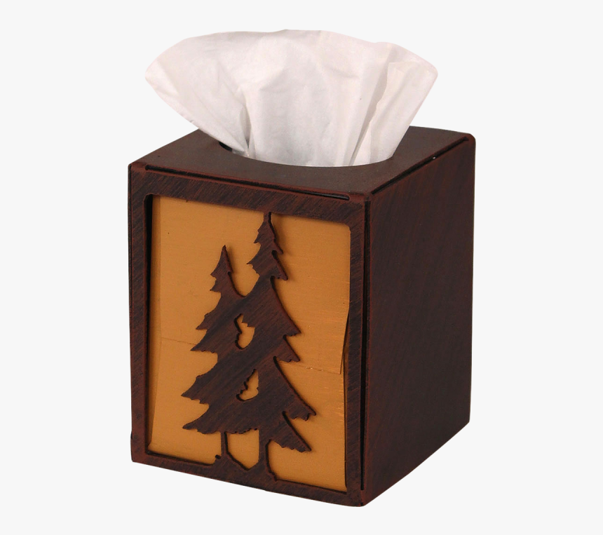 Iron Double Pine Tree Square Tissue Box Cover - Vase, HD Png Download