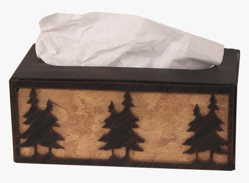 Iron Double Pine Tree Rectangle Tissue Box Cover - Christmas Tree, HD Png Download