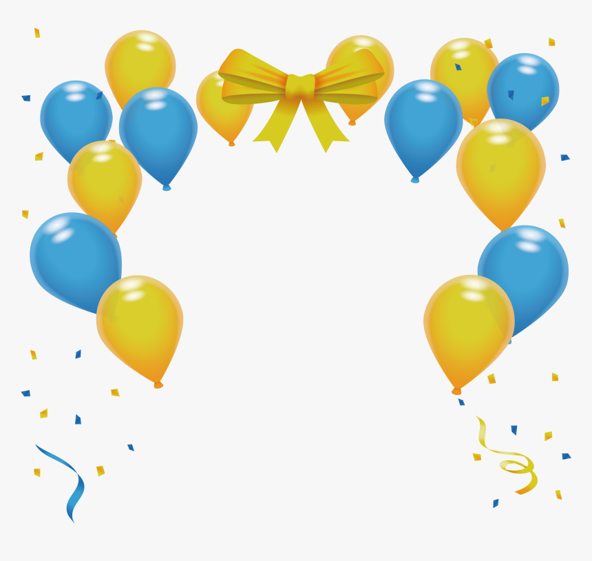 Balloon Party Transprent Png - Cake And Balloons Background, Transparent Png
