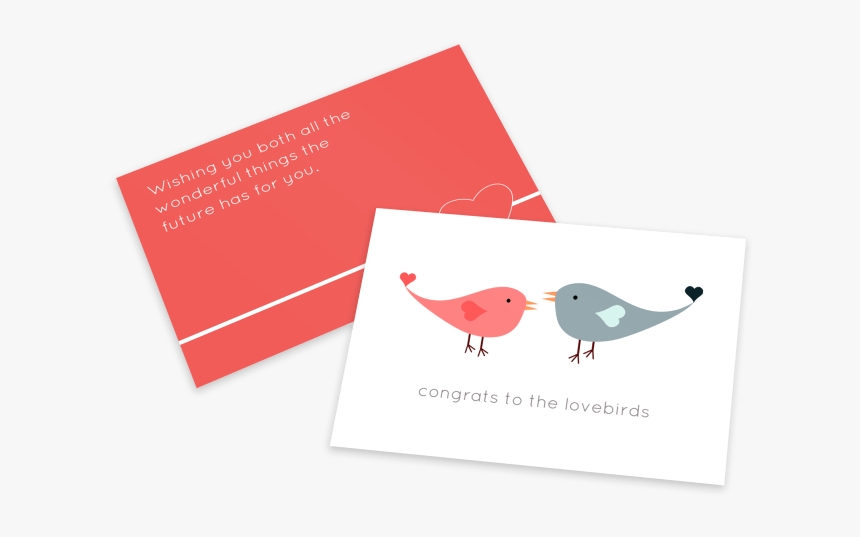 Wedding Lovebirds Card Template Preview - Paper, HD Png Download