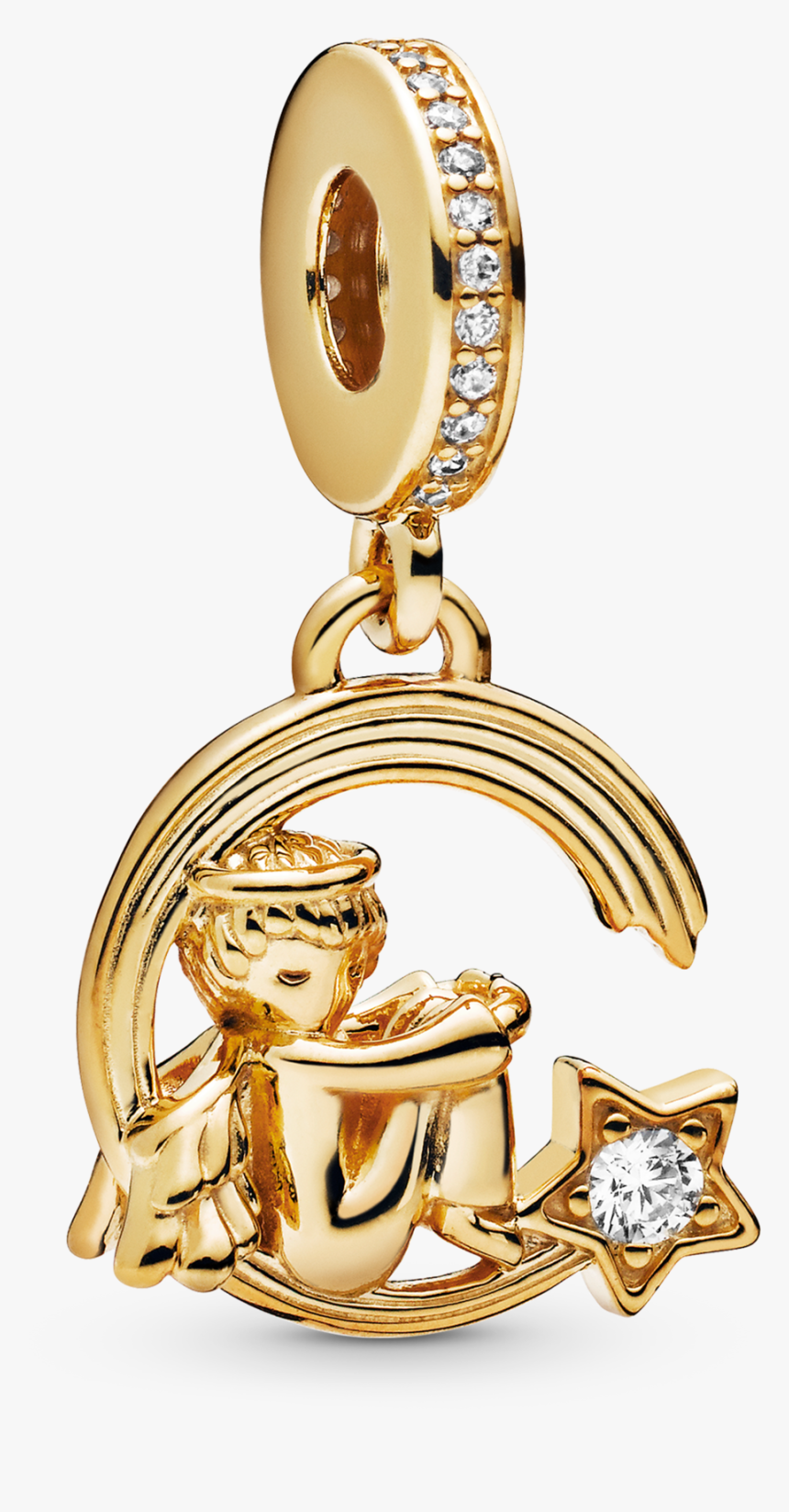 Pandora - Title - Tag - Pandora Angel And Shooting Star Dangle Charm, HD Png Download
