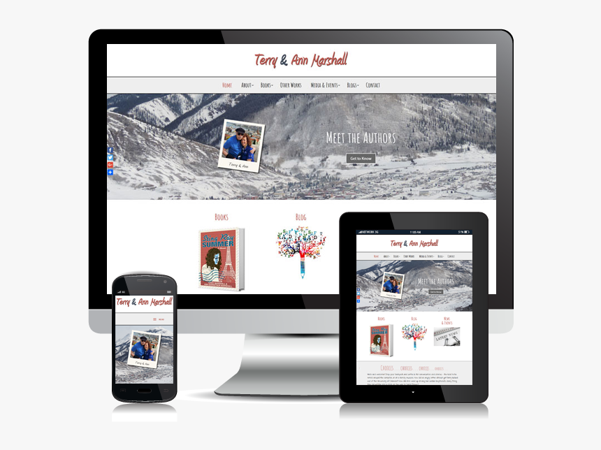 Responsive Authors Website - Tablet Computer, HD Png Download