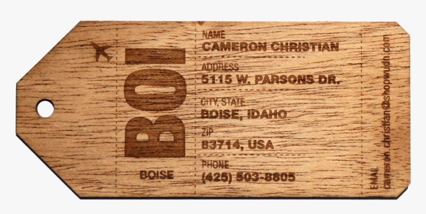 Wooden Luggage Tags, HD Png Download
