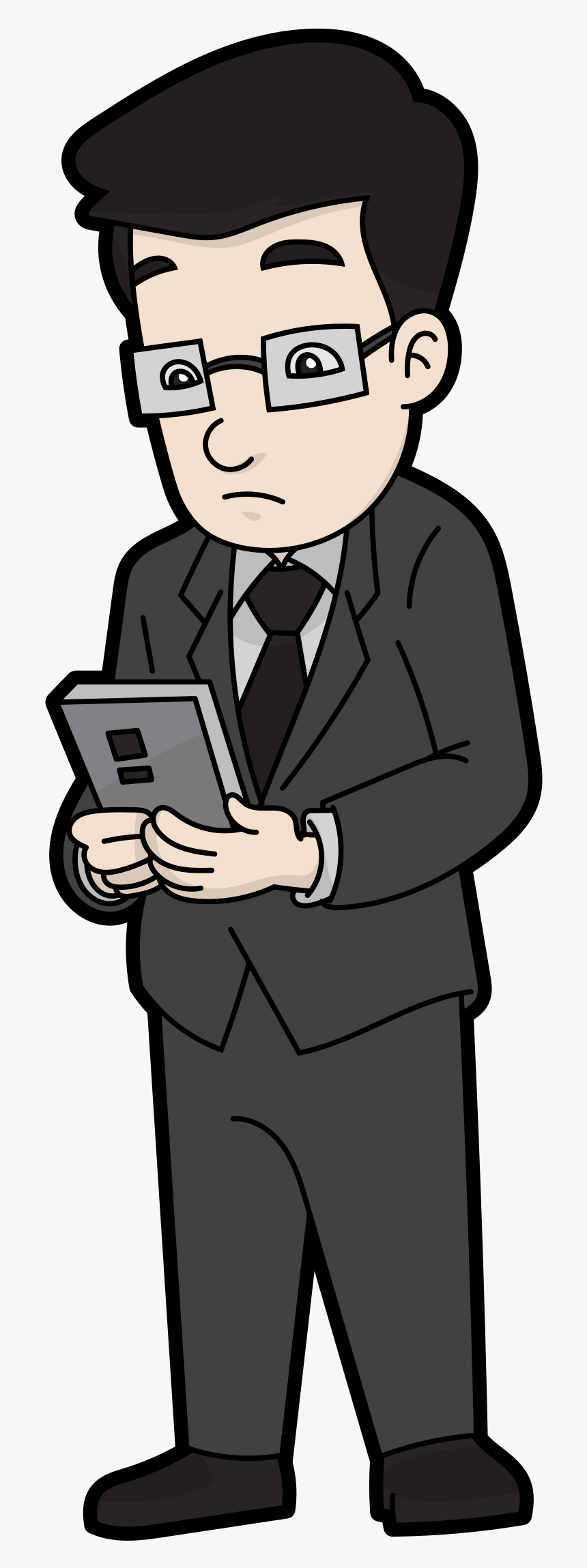 Man With Mobile Cartoon, HD Png Download