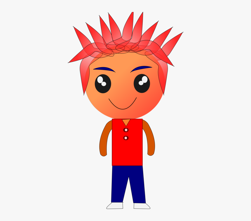 Boy,art,organ - Spiky Hair Children Clipart, HD Png Download