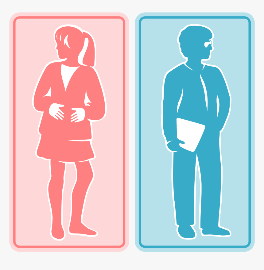 Schoolboy Schoolgirl Sign Clip Arts - Illustration, HD Png Download