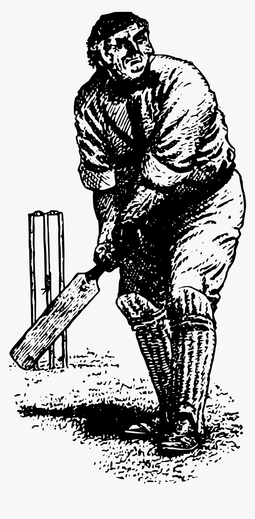 Classic Cricketer Clip Arts - Portable Network Graphics, HD Png Download