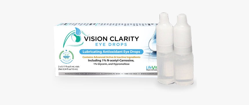 Vision Clarity Carnosine Eye Drops - Antioxidant Eye Drops, HD Png Download