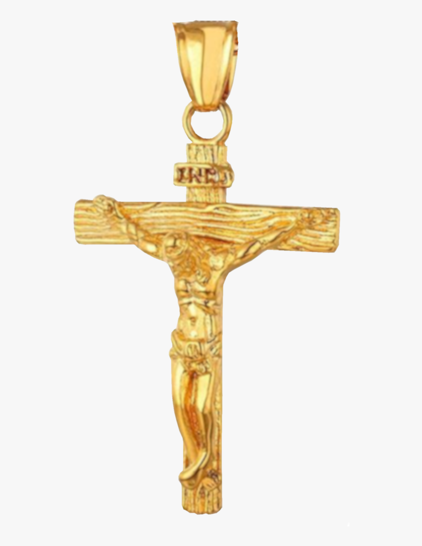 Jesus Cross Gold Pendant, HD Png Download