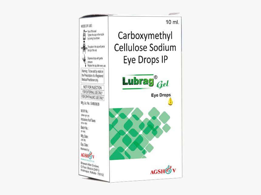 Lubrag Gel Eye Drops - Natamycin Ophthalmic Suspension Ip, HD Png Download