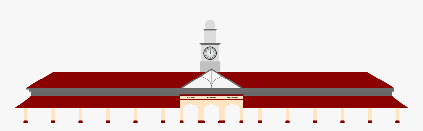 Transparent Railway Station Clipart - Railway Station Vector Clipart, HD Png Download
