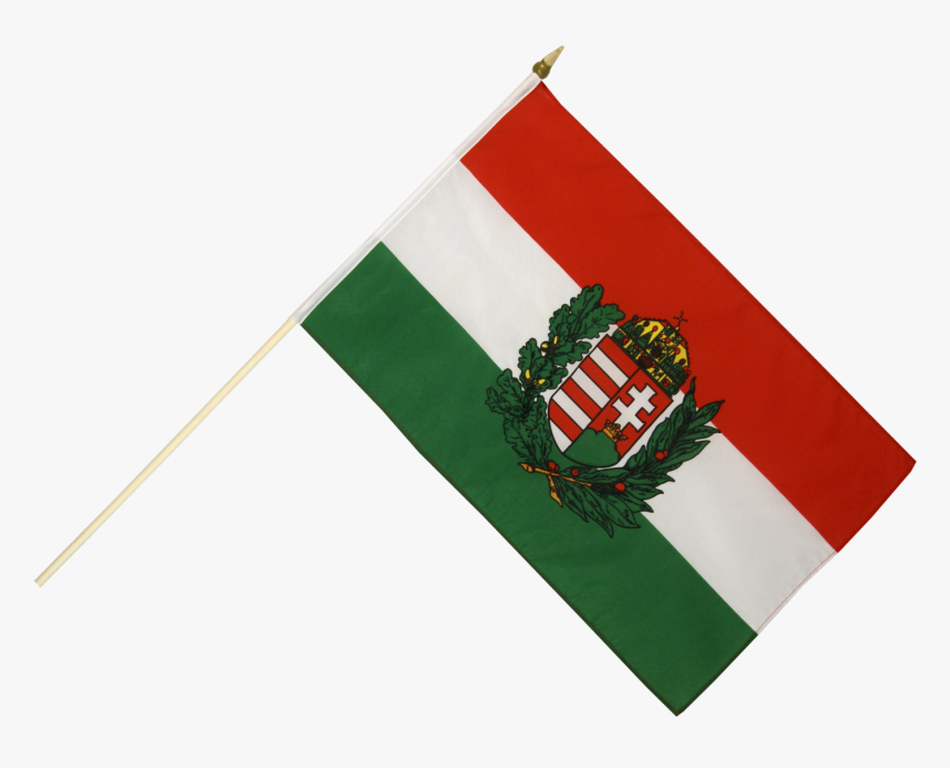 Hungary With Coat Of Arms Hand Waving Flag - Ungarn Flagge, HD Png Download