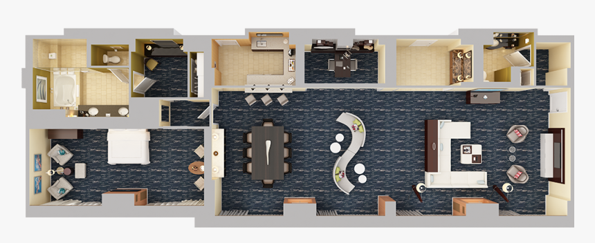 Presidential Suite Floor Plan, HD Png Download