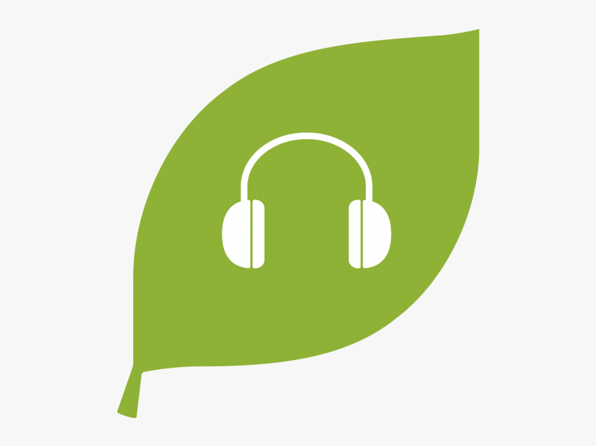 Icon Leaf Headphones - Illustration, HD Png Download