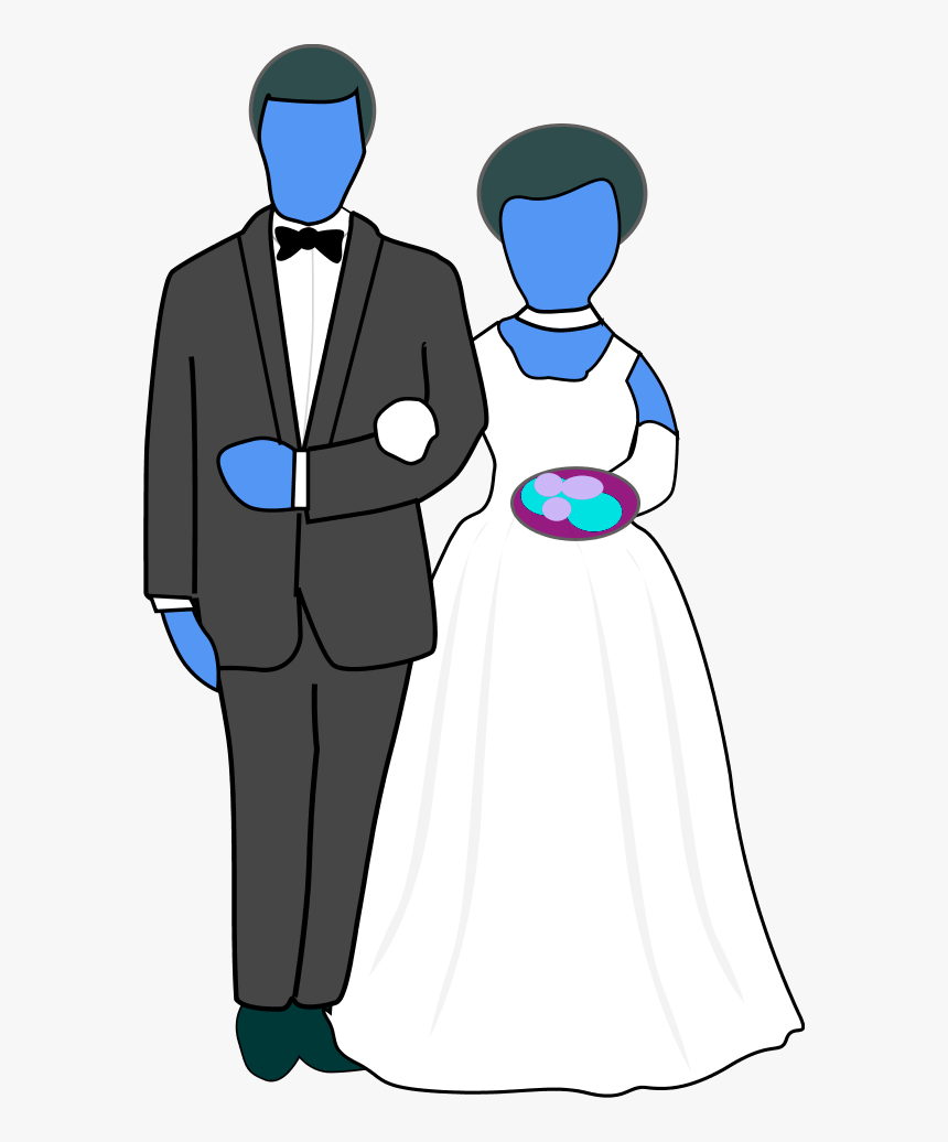 Indian Wedding Clipart Png - People Getting Married Clipart, Transparent Png
