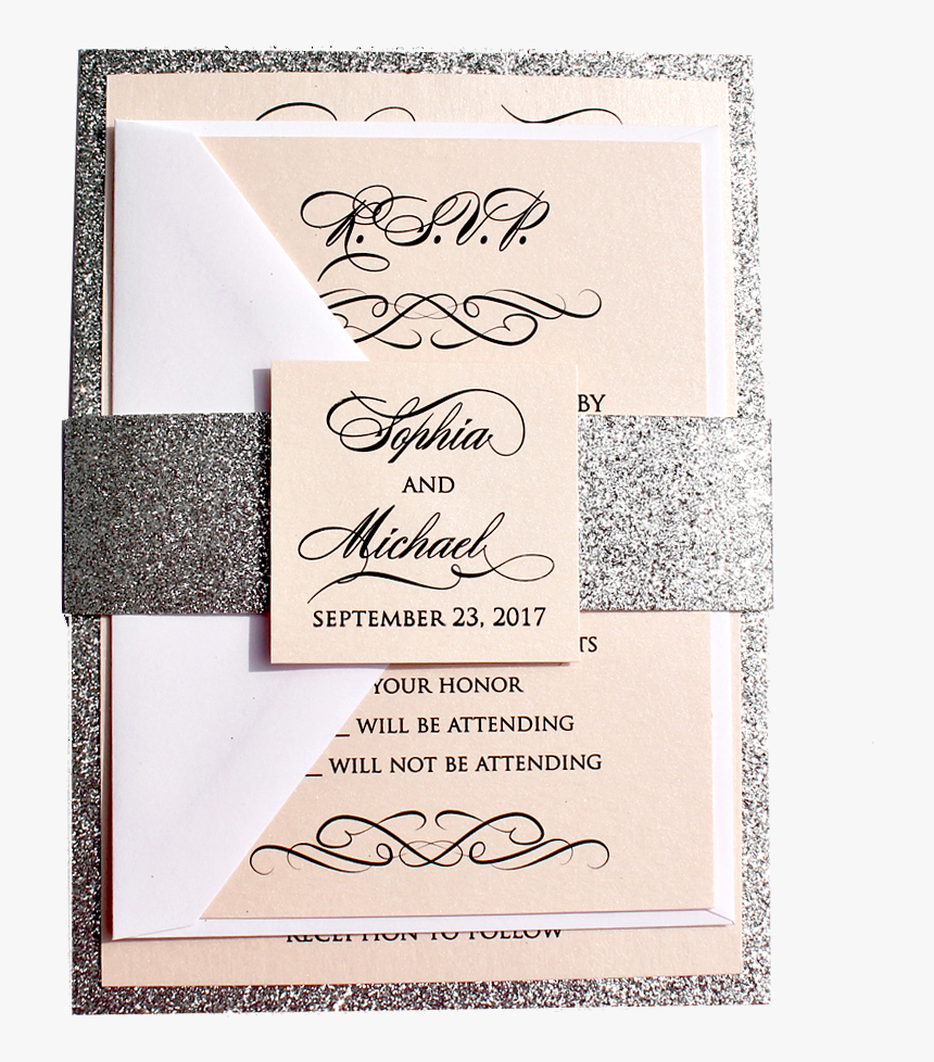 Blush Love Story Invitation - Handwriting, HD Png Download