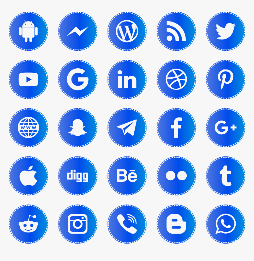 Download Icons Social Media 2019 Svg Eps Png Psd Ai - Social Media Vector Icons 2019, Transparent Png