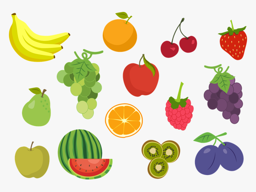 Fruit, Banana, Apple, Healthy, Fresh, Health, Dessert - Strawberry, HD Png Download