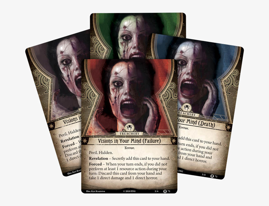 Ahc36 Cardfan Visions In Your Mind 4x - Arkham Horror Lcg Maddening Delusions, HD Png Download