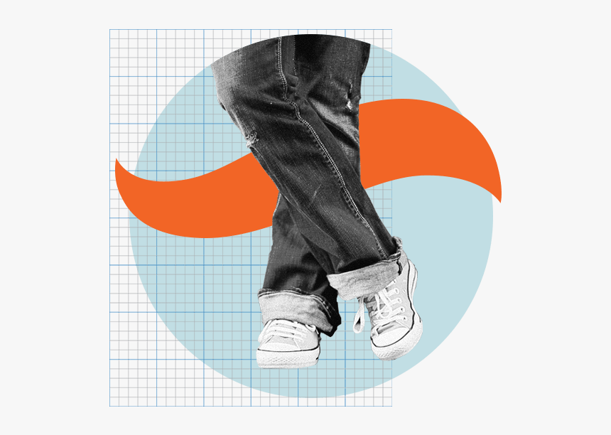 Pair Of Legs In Jeans And Chucks - Conseil Pour Ados, HD Png Download